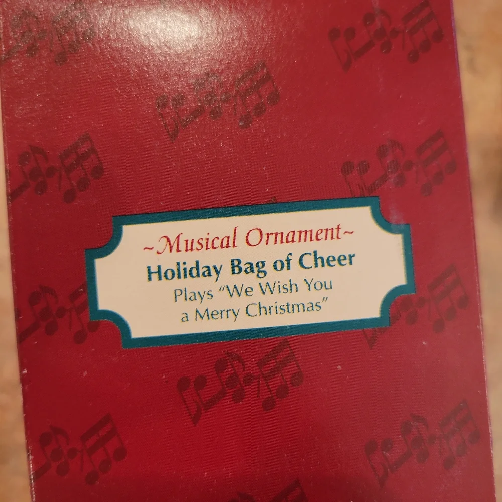 San Francisco Music Box Company 1996 Gift Bag Christmas Music Box
